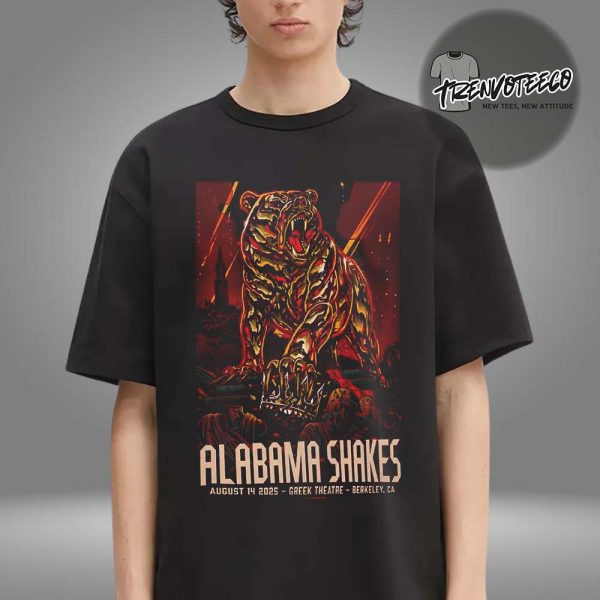 Alabama Shakes Poster Show At Greek Theater In Berkeley CA On August 14 2025 Unisex T-Shirt