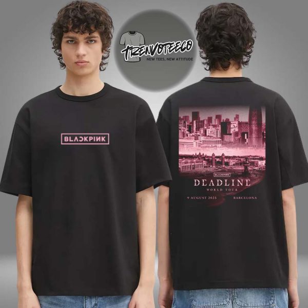 BLACKPINK Deadline World Tour 2025-2026 Barcelona Exclusive Merch Two Sided Unisex T-Shirt