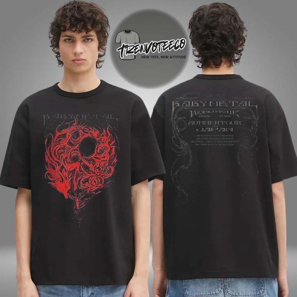 Babymetal World Tour 2025-2026 Summer Tour In Japan Yokohama Two Sided Unisex T-Shirt