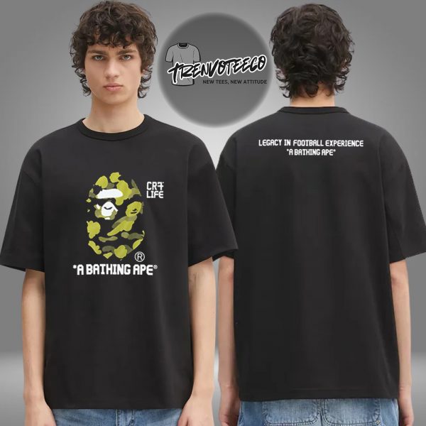 Bape x CR7 Life New Collection Legacy In Football Experience A Bathing Ape Two Sided Unisex T-Shirt