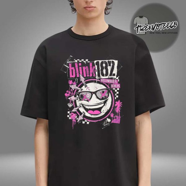 Blink 182 Missionary Impossible Tour Exclusive Merch At Hollywood FL On August 28 2025 Unisex T-Shirt