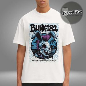 Blink 182 Poster Show At Hard Rock Live In Hollywood FL On August 28 2025 Unisex T-Shirt