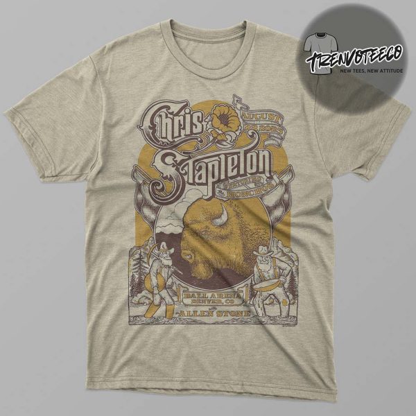 Chris Stapleton Poster Show At Ball Arena In Denver CO On August 22 2025 Unisex T-Shirt