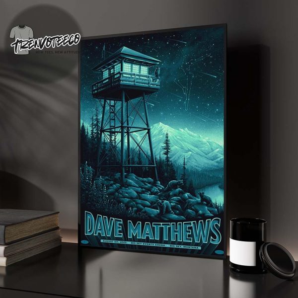 Dave Matthews Band At Big Sky Events Arena In Big Sky Montana On August 1st 2025 Home Decor Poster Canvas