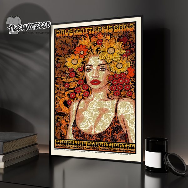 Dave Matthews Band At Shoreline Amphitheatre In Mountain View CA On August 23 2025 Home Decor Poster Canvas