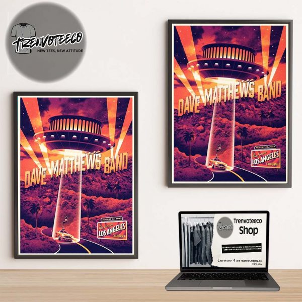 Dave Matthews Band At The Kia Forum In Los Angeles CA On August 22 2025 Home Decor Poster Canvas