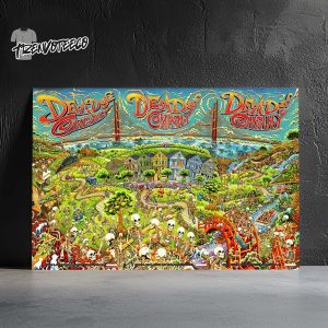 Dead And Company Full Show Combined Poster At Golden Gate Park In San Francisco CA On August 1 2 3 2025 Home Decor Poster Canvas