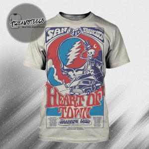 Dead And Company Heart Of Town Poster Music Line Up At Pier 48 In Mission Rock San Francisco CA On August 1 2025 All Over Print Shirt