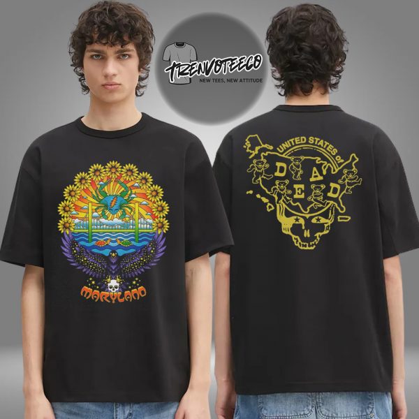 Grateful Dead Limited Edition Maryland United States Of Dead Two Sided Unisex T-Shirt