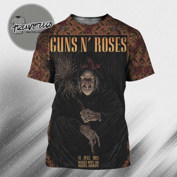 Gun N Roses Poster Show At Wacken Open Air In Wacken Germany On July 31 2025 All Over Print Shirt