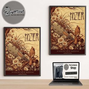 Hozier Unreal Unearth Tour Leeds At Bramham Park In Leeds UK On August 23 2025 Home Decor Poster Canvas