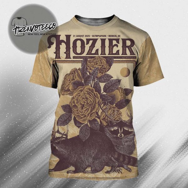 Hozier Unreal Unearth Tour Munich At Olympia Park In Munich DE On August 31 2025 All Over Print Shirt