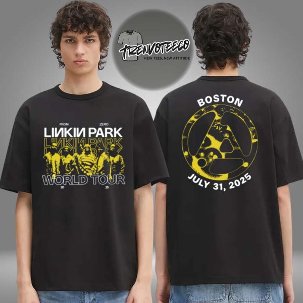 Linkin Park From Zero World Tour At Boston MA On July 31 2025 Two Sided Unisex T-Shirt
