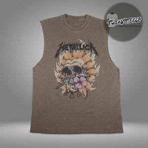 Metallica Burning Flower Sleeveless Unisex Tank Top