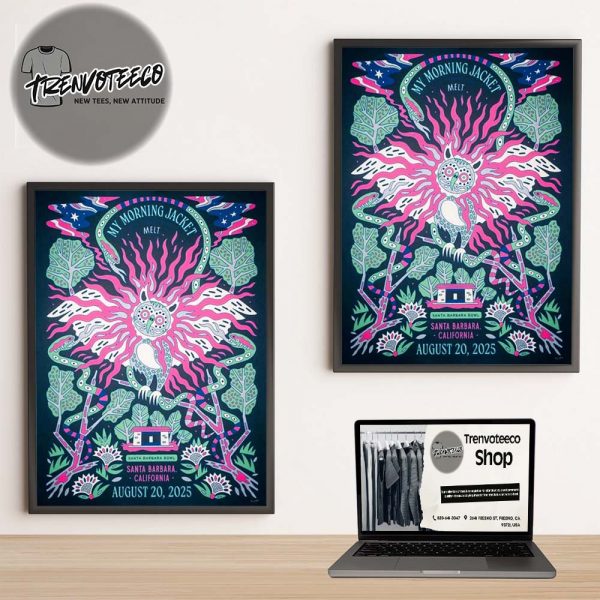 My Morning Jacket At Santa Barbara Bowl In Santa Barbara CA On August 20 2025 Home Decor Poster Canvas