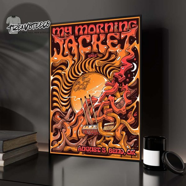 My Morning Jacket Poster Music Show At The Hayden Homes Amphitheater In Bend OR On August 05 2025 Home Decor Poster Canvas