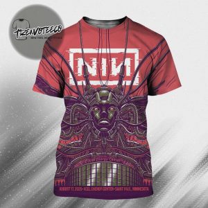 Nine Inch Nails At Xcel Energy Center In Saint Paul Minnesota On August 17 2025 All Over Print Shirt