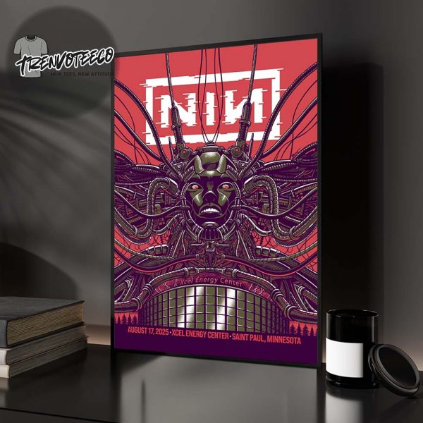 Nine Inch Nails At Xcel Energy Center In Saint Paul Minnesota On August 17 2025 Home Decor Poster Canvas