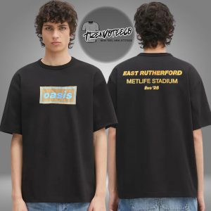 Oasis Live 25 Metlife Stadium East Rutherford Pop Up Shop In LA Two Sided Unisex T-Shirt