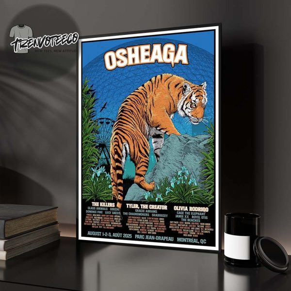 Osheaga Poster Music And Arts Festival At Parc Jean Drapeau In Montreal QC On August 1 2 3 2025 Home Decor Poster Canvas
