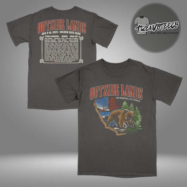 Outside Lands Music Festival At Golden Gate Park In San Francisco CA On August 8-10 2025 Bear Event Two Sided Unisex T-Shirt