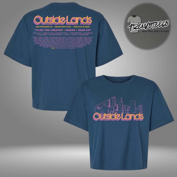 Outside Lands Music Festival At Golden Gate Park In San Francisco CA On August 8-10 2025 Cityscape Event Two Sided Women T-Shirt