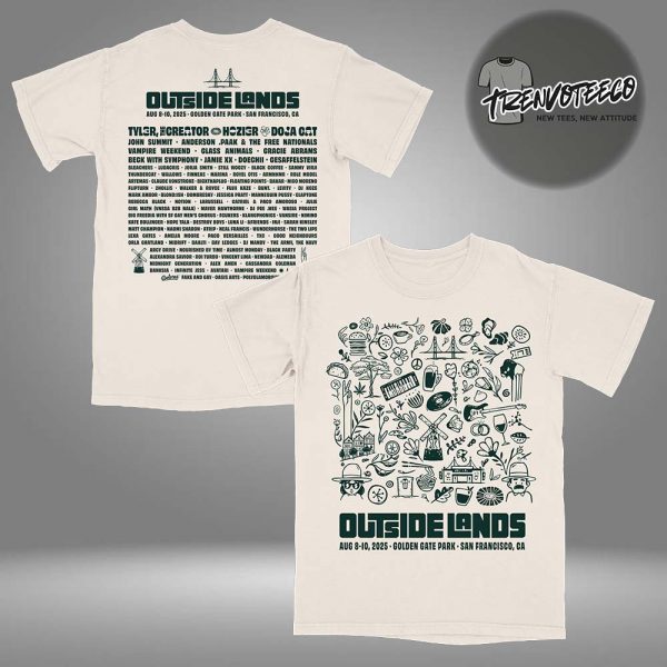 Outside Lands Music Festival At Golden Gate Park In San Francisco CA On August 8-10 2025 Icon Event Two Sided Unisex T-Shirt