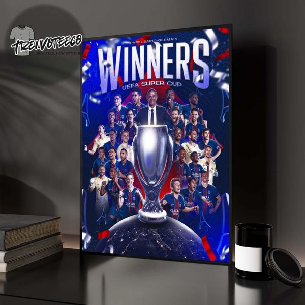 PSG Winners UEFA Super Cup 2025 Home Decor Poster Canvas