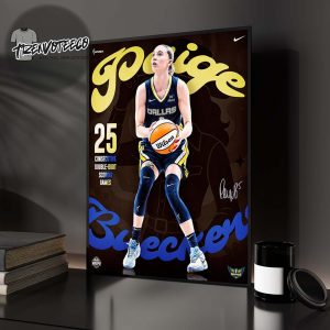 Paige Bueckers Dallas Wings 25 Consecutive Double Digit Scoring Games WNBA 2025 Home Decor Poster Canvas