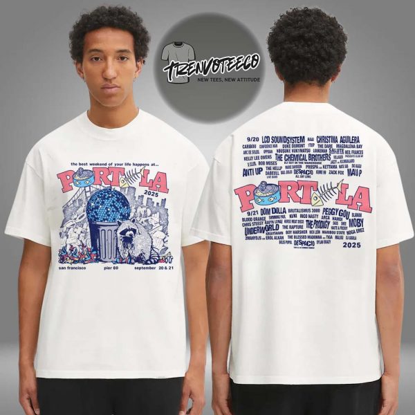Portola Music Festival Dumpster Disco Lineup Two Sided Unisex T-Shirt