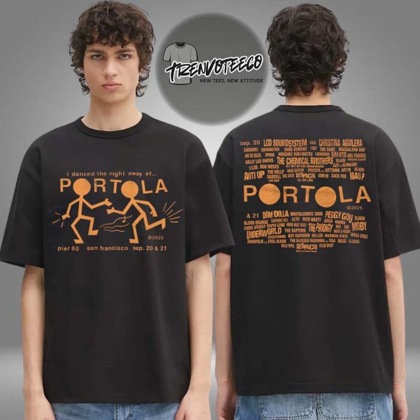 Portola Music Festival Party People Lineup Two Sided Unisex T-Shirt