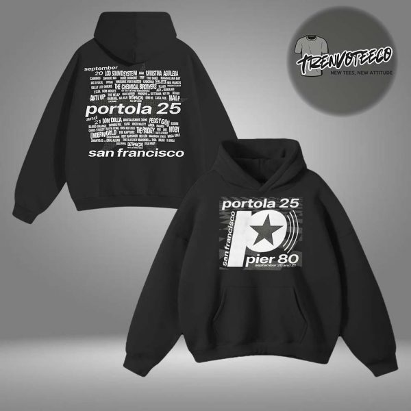 Portola Music Festival Portola Star Lineup Two Sided HoodieShirt