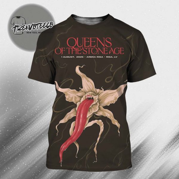 Queens Of The Stone Age Poster Music At Arena Riga In Riga LV On August 1 2025 All Over Print Shirt