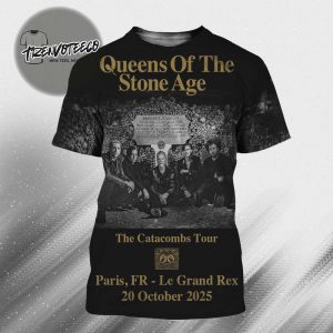 Queens Of The Stone Age The Catacombs Tour At Le Grand Rex In Paris FR On October 20 2025 All Over Print Shirt