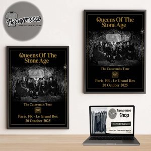Queens Of The Stone Age The Catacombs Tour At Le Grand Rex In Paris FR On October 20 2025 Home Decor Poster Canvas