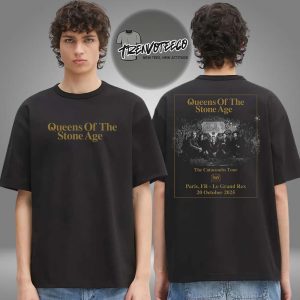 Queens Of The Stone Age The Catacombs Tour At Le Grand Rex In Paris FR On October 20 2025 Two Sided Unisex T-Shirt
