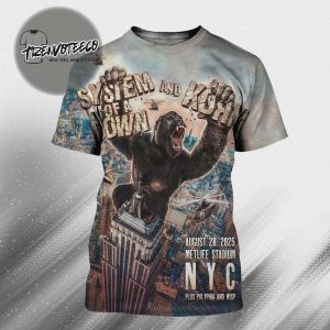 System Of A Down & Korn Tour New York 2025 At Metlife Stadium In NYC On August 28 2025 All Over Print Shirt