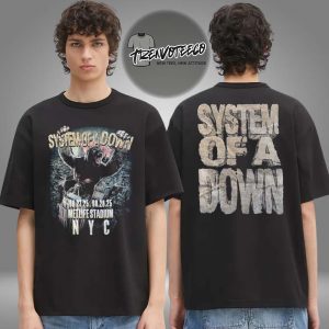 System Of A Down New York City 2025 Venue Tee At Metlife Stadium On August 27  28 2025 King Kong Two Sided Unisex T-Shirt
