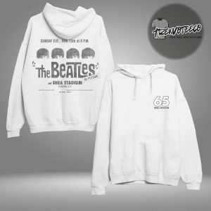 The Beatles 65 Shea Stadium Anniversary Two Sided Unisex HoodieShirt