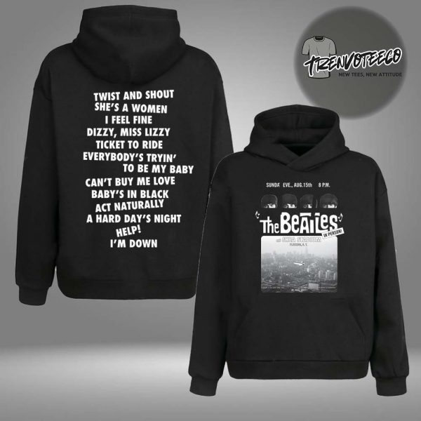 The Beatles Shea Stadium Anniversary Two Sided Unisex HoodieShirt