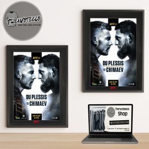UFC 319 Du Plessis vs Chimaev Autographed Event Home Decor Poster Canvas