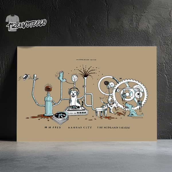 Wilco Band At Midland Theatre In Kansas City MO On August 14 2025 Home Decor Poster Canvas