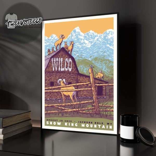 Wilco Band At Snow King Mountain In Jackson Hole WY On August 19 2025 Home Decor Poster Canvas