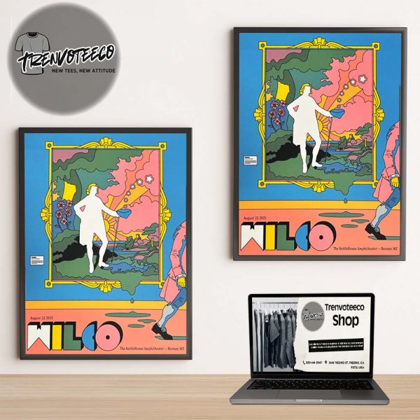 Wilco Band At The Kettle House Amphitheater In Bonner MT On August 22 2025 Home Decor Poster Canvas