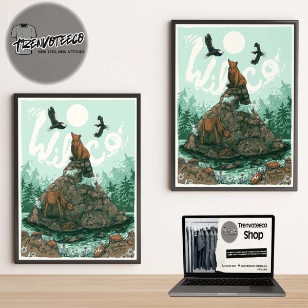Wilco Band At Woodland Park Zoo In Seattle WA On August 24 2025 Home Decor Poster Canvas