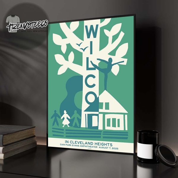 Wilco Band Poster Show At Cain Park Evans Amphitheater In Cleveland Heights OH On August 7 2025 Home Decor Poster Canvas