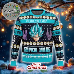 A Very Saiyan Christmas Dragon Ball Z Xmas Ugly Christmas Sweater