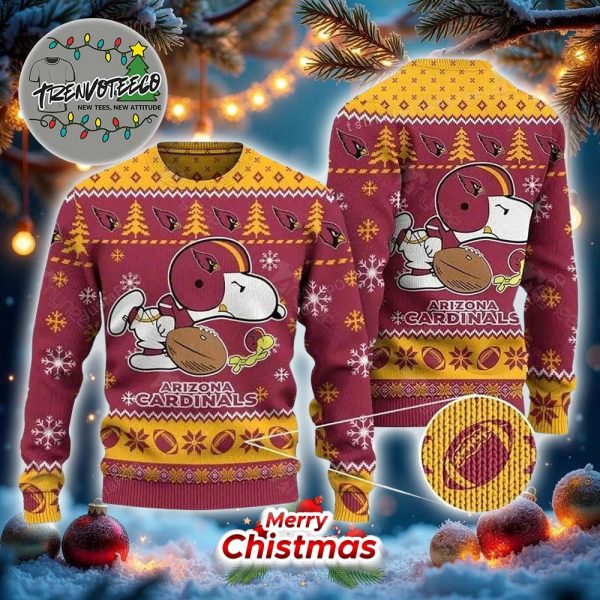 Arizona Cardinals Snoopy Ugly Christmas Sweater