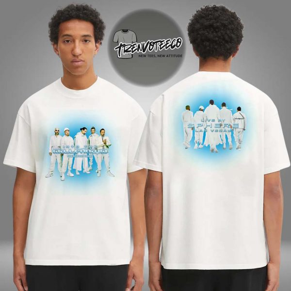 Backstreet Boys Merch Store Into The Millennium 2.0 Cover Two Sided Unisex T-Shirt