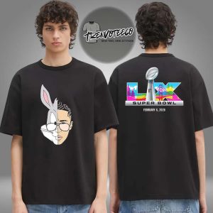 Bad Bunny x Super Bowl Merch 2026 Logo Two Sided Unisex T-Shirt